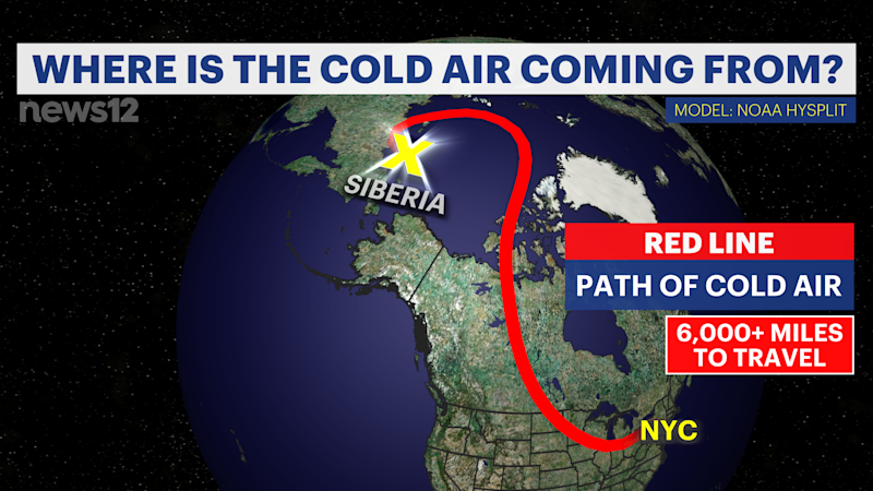 Story image: Siberian cold coming to NYC? Here's how it could occur