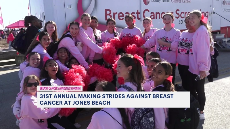 Story image: 31st annual Making Strides Against Breast Cancer walk held in Jones Beach