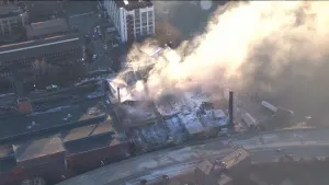CHOPPER 12: Scene above Passaic, NJ chemical plant fire