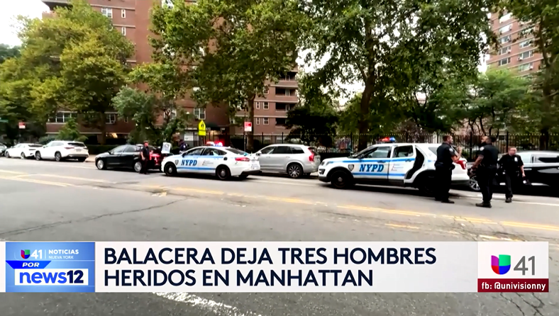 Story image: Univision 41 News Brief: Balacera deja tres hombres heridos en Manhattan