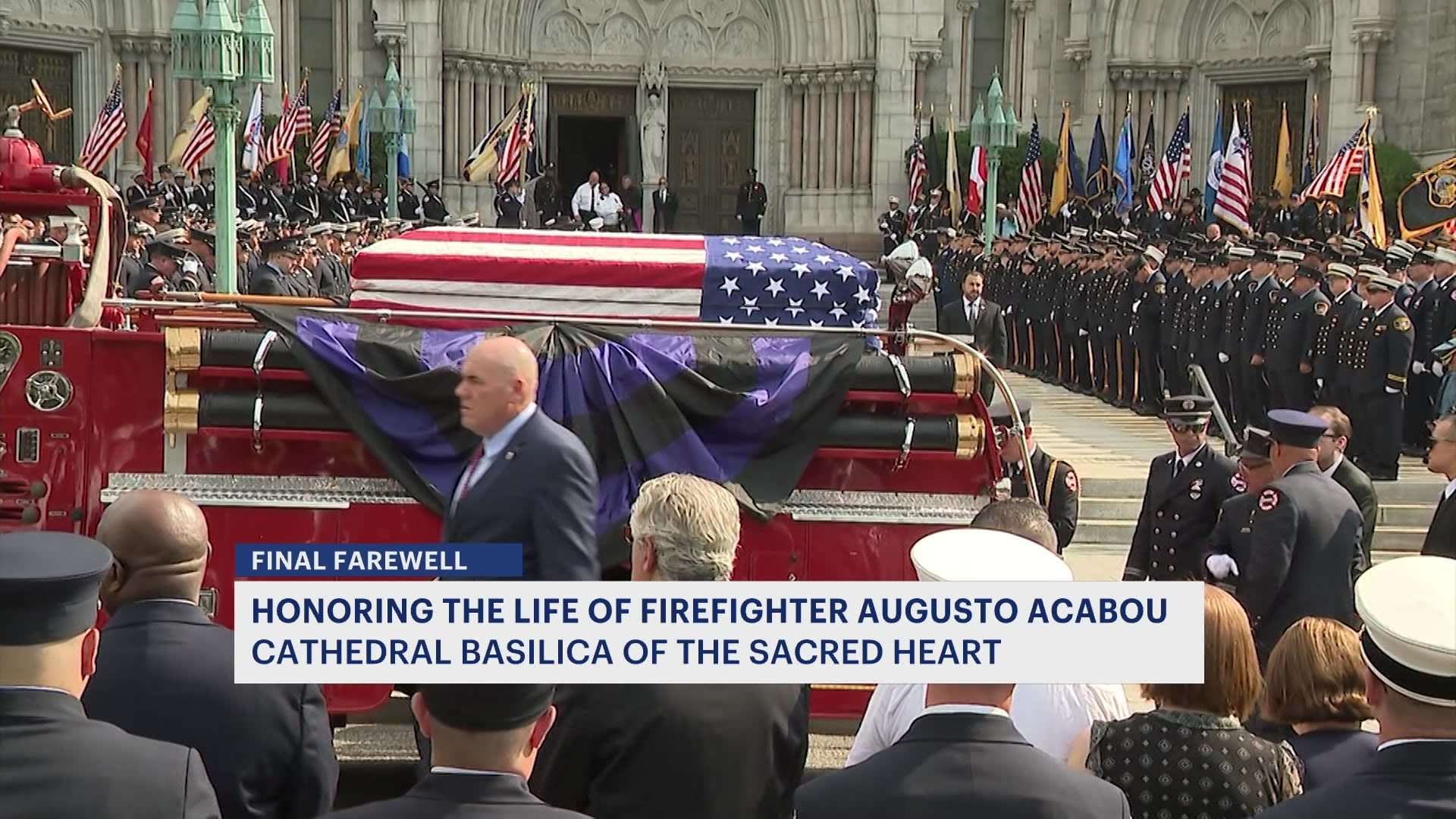 Augusto Acabou death: Mourners gather for funeral of firefighter killed in  Port Newark cargo ship fire - 6abc Philadelphia