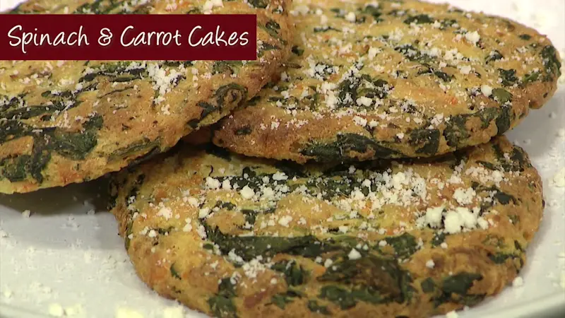 Story image: What's Cooking: Uncle Giuseppe's Marketplace's Spinach and Carrot Cakes 