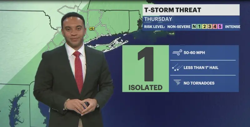 Story image: Thunderstorm threat Thursday for tri-state area