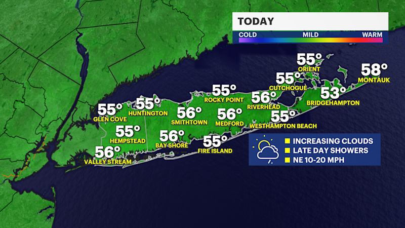 Story image: STORM WATCH: Tracking heavy rain and gusty winds by midweek for Long Island