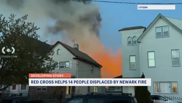 Red Cross: 14 people from 3 families displaced by Newark fire