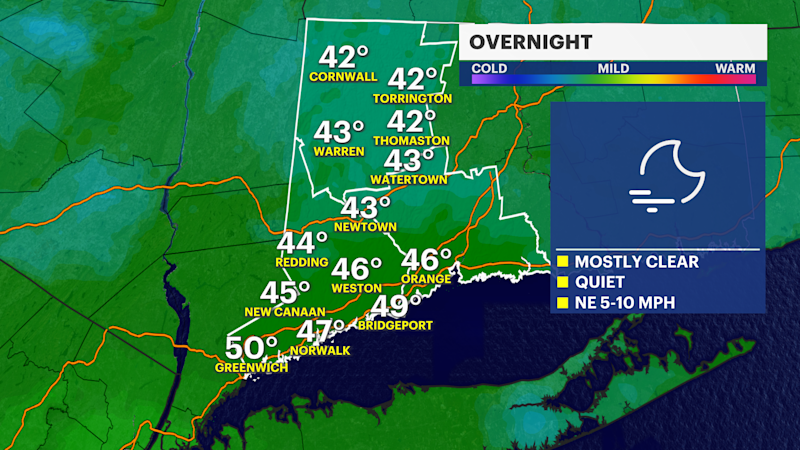 Story image: Sunny and pleasant Monday in Connecticut; more rain chances this week