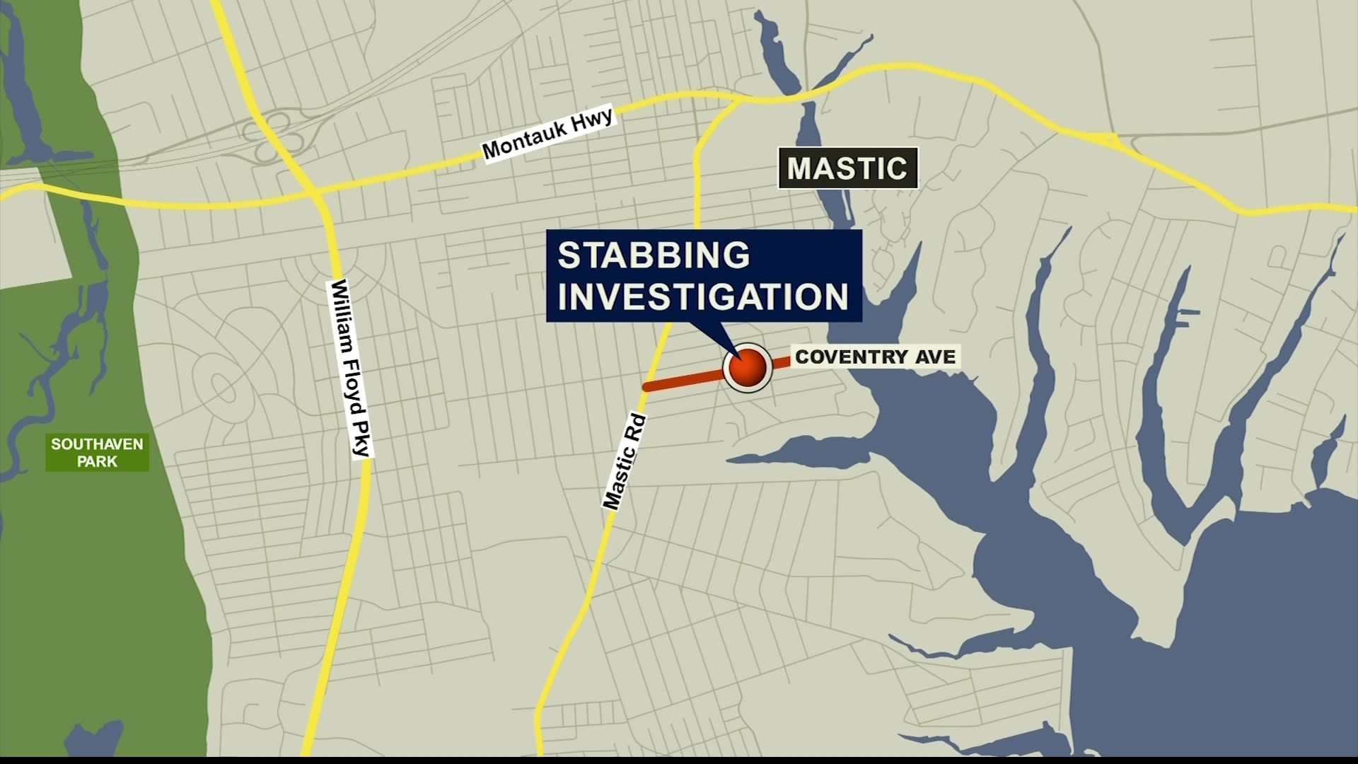 Police Man found stabbed in Mastic