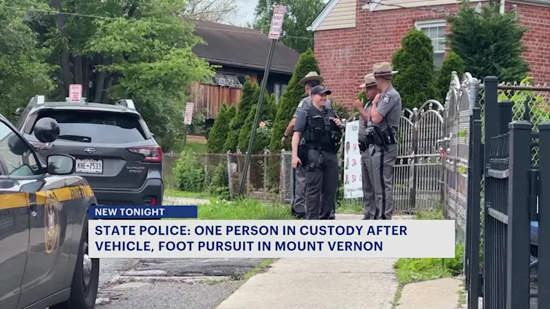Story image: Person in custody after police chase ends in Mount Vernon