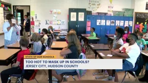 Jersey City schools cautiously administering mask breaks for students on summer-like days