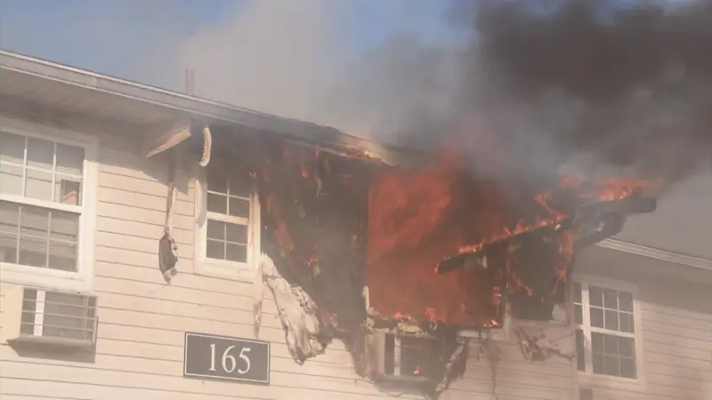 Story image: Officials: At least 2 dozen people displaced following Central Islip apartment fire