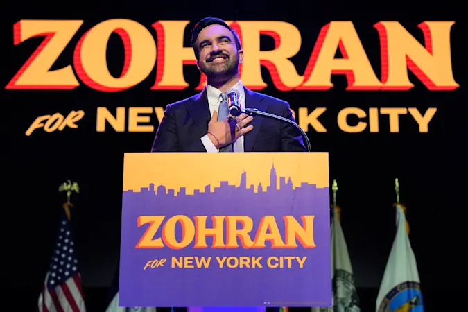 Story image: Zohran Mamdani wins NYC mayor's race, capping a stunning ascent