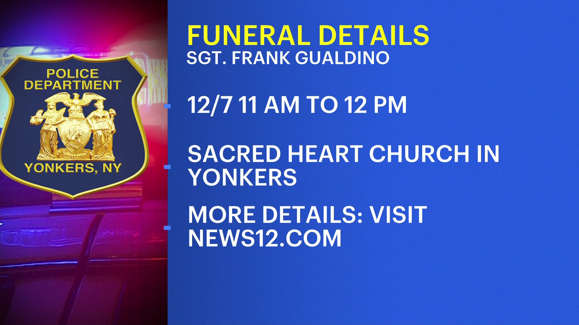 Funeral Plans Announced For Late Yonkers PD Sgt. Frank Gualdino