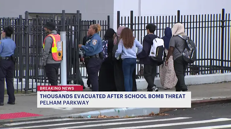 Story image: 2,500 students and staff evacuated due to bomb threat at Christopher Columbus Campus