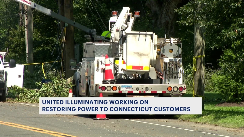 Story image: United Illumination works on restoring power following outage over weekend