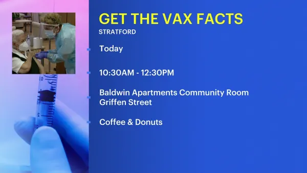 'Get the Vax Facts' event in Stratford answers questions about the COVID-19 vaccine