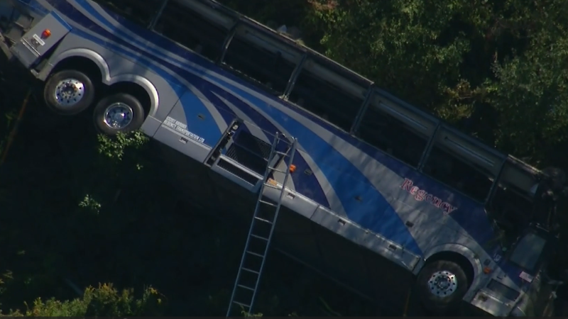 Story image: Mandatory seat belt law proposal for charter buses spurred after fatal Orange County crash