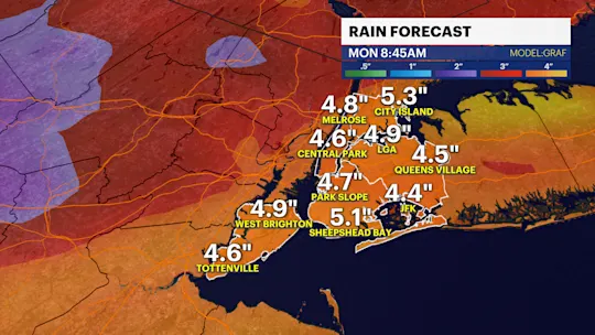 NYC RAIN FORECAST