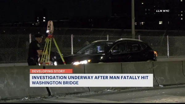 NYPD: Man fatally struck by car while walking across the Washington Bridge