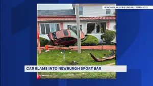 Car drives into Whoo's Bar and Grill in Newburgh forcing its closure