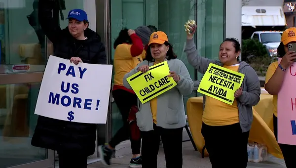Child care workers rally across Connecticut for increased public funding