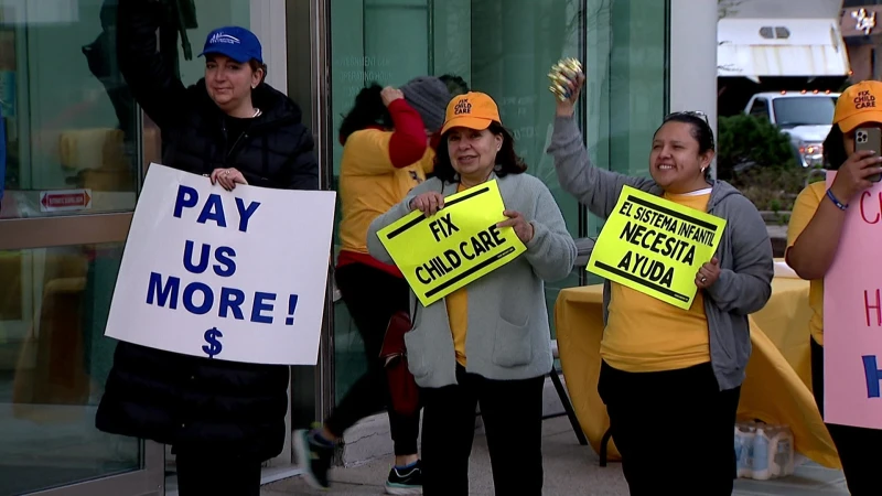 Story image: Child care workers rally across Connecticut for increased public funding