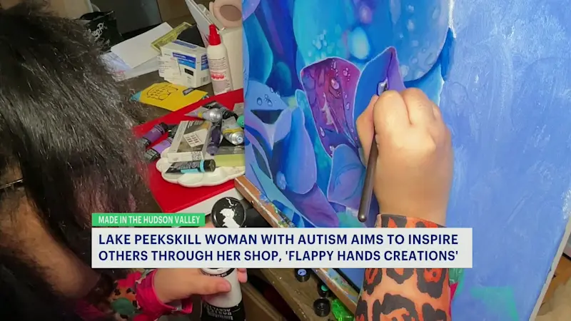 Story image: Made in the Hudson Valley: Woman with autism aims to inspire those with disabilities through Flappy Hands Creations