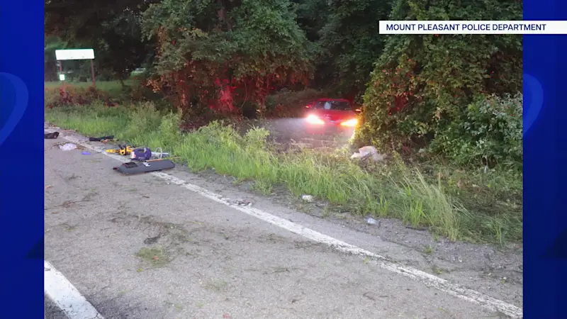 Story image: Mount Pleasant police pursuit ends in double-fatal crash; 2 illegal guns recovered