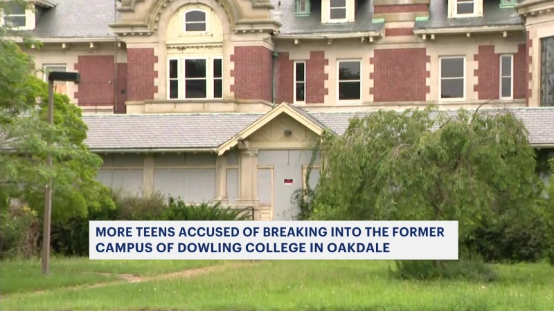 Story image: Police: 2 more teens accused of vandalizing abandoned Dowling College campus in Oakdale