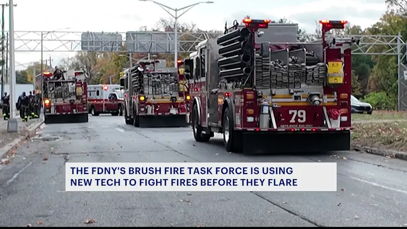 Story image: FDNY rolls out new AI cameras to detect brush fires at Marine Park