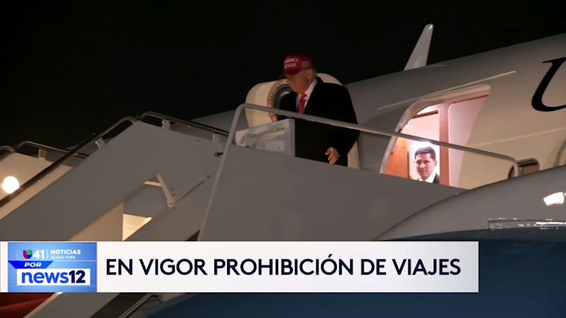 Story image: Univision 41 News Brief: Entra en vigor restricciones para viajeros de nacionalidades como Venezuela y Cuba
