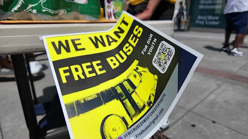 Story image: Westchester advocates demand free bus rides for young people