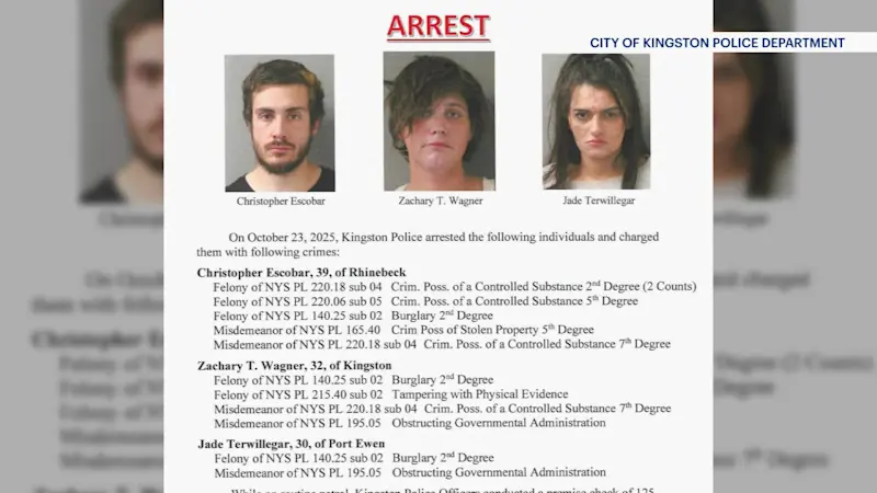 Story image: 3 face felony charges after Kingston home break-in