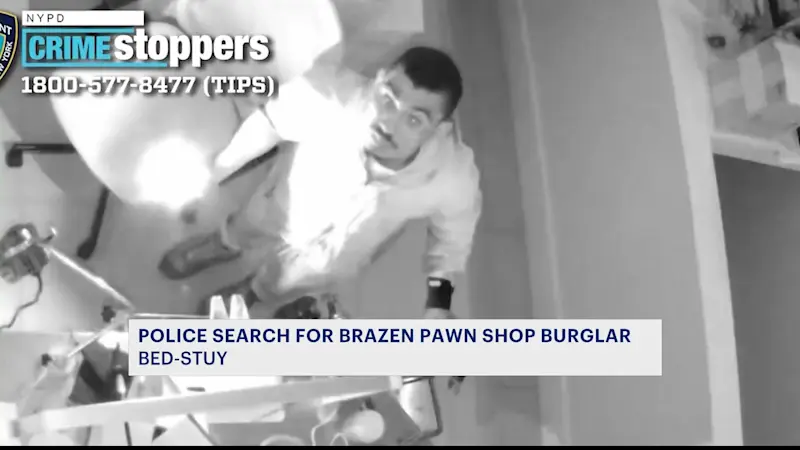 Story image: Must-see video shows suspect break into Bed-Stuy pawnshop