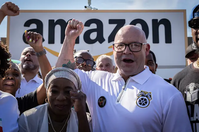 Story image: Teamsters say Amazon workers will strike at multiple facilities as union seeks labor contract