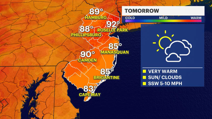 Story image: Dangerous heat threatens New Jersey for the end of the week