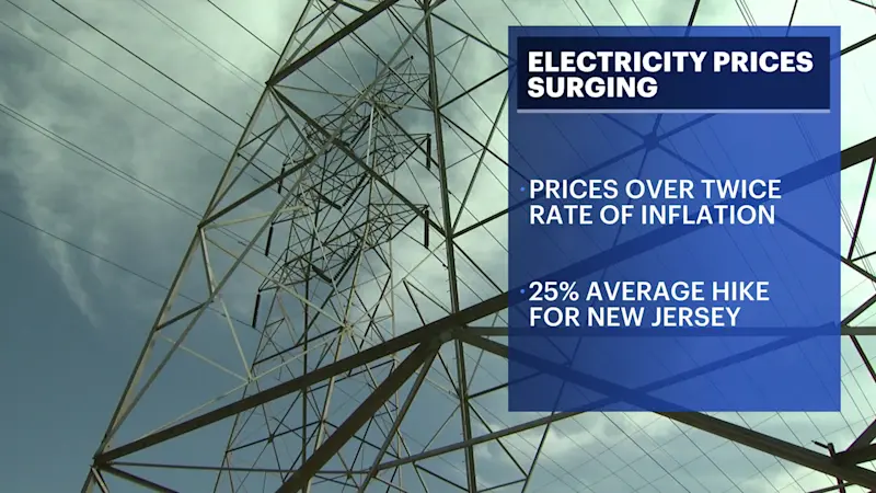 Story image: New Jersey electricity costs rise more than twice the rate of inflation