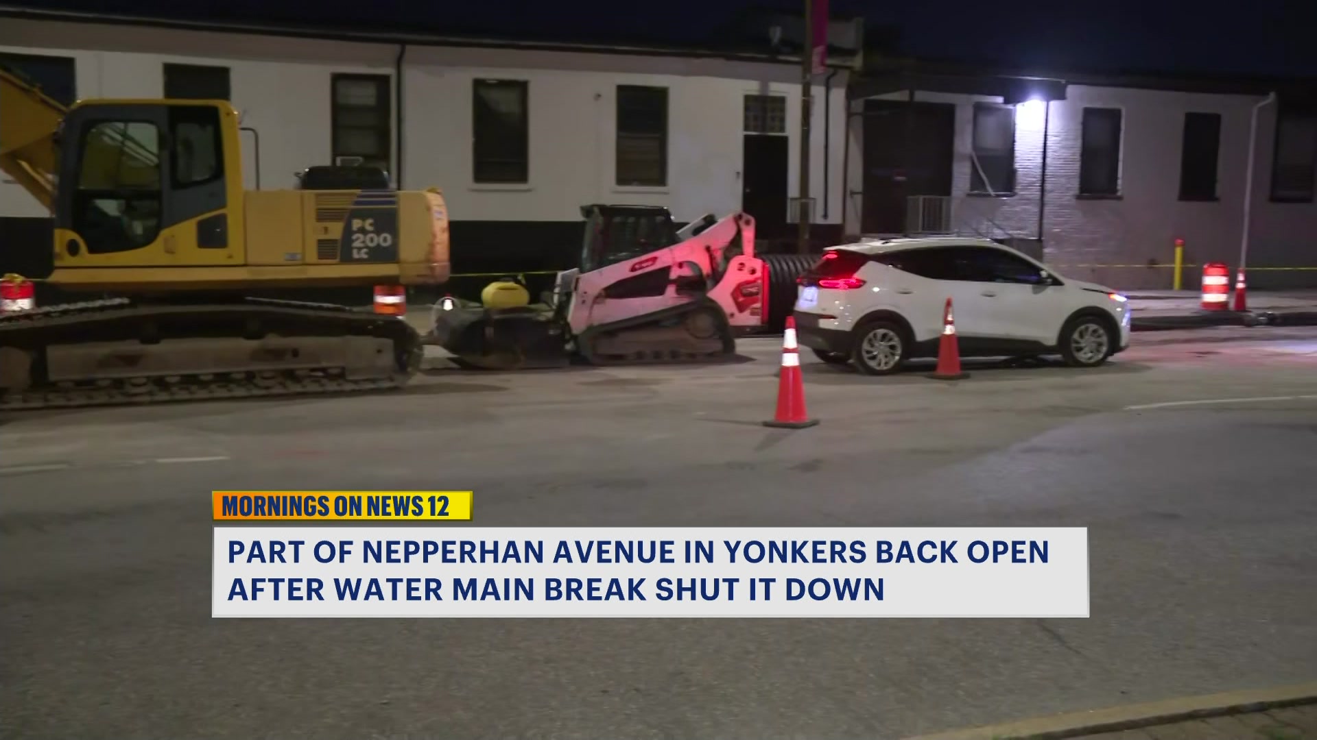 Water main break causes traffic troubles on Nepperhan Ave. in Yonkers
