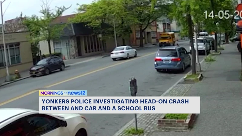 Story image: Exclusive footage reveals moments before Yonkers school bus crash