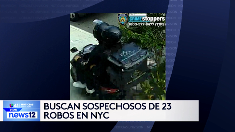 Story image: Univision 41 News Brief: Autoridades buscan a ladrones en motoneta que han realizado más de 20 robos en NYC