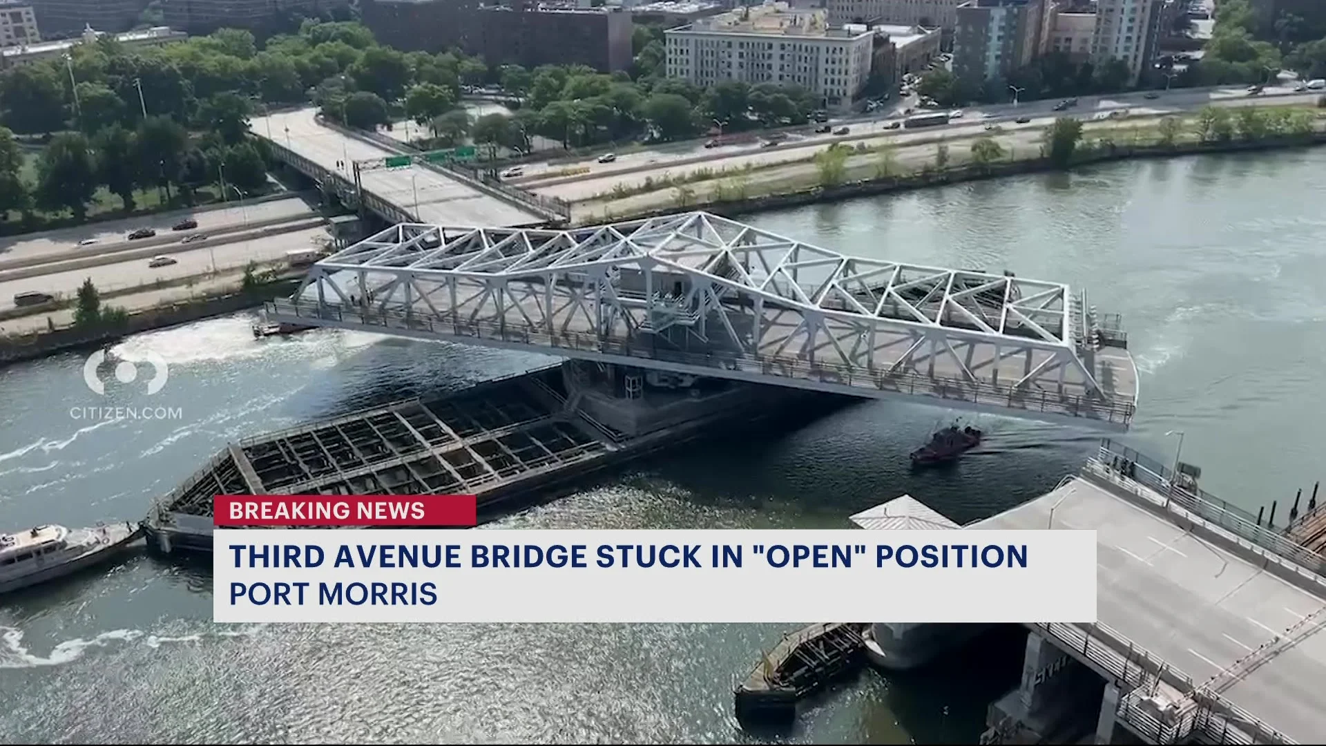 DOT: 3rd Avenue bridge in Port Morris gets stuck in open position due to heat 