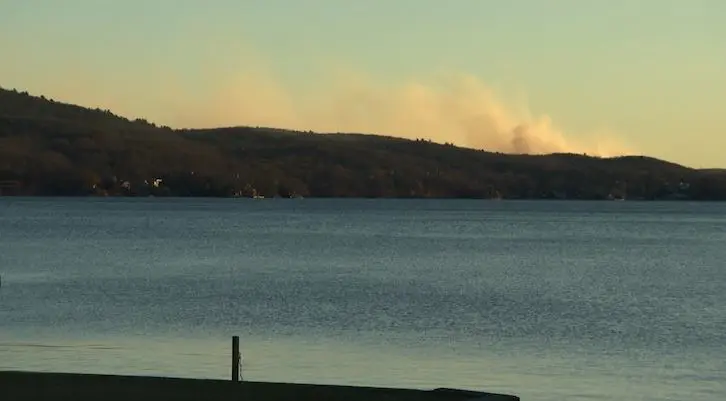 Story image: Neighbors 'on edge' in Greenwood Lake as nearby wildfire continues to burn