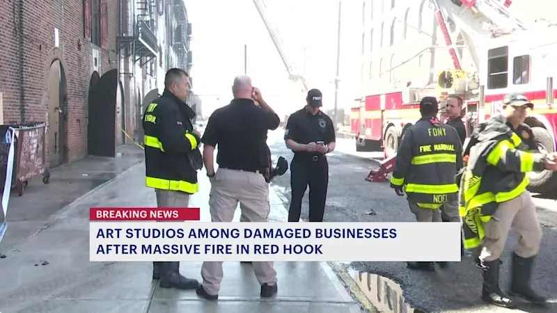Story image: Art gallery among damaged businesses in massive Red Hook fire