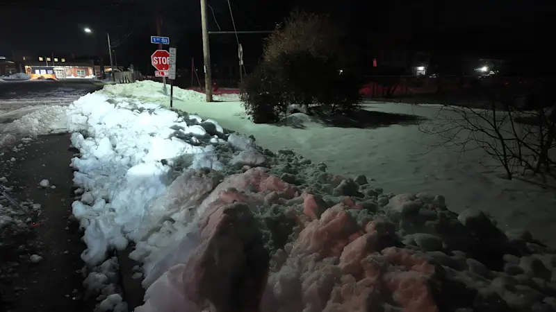 Story image: Snow-packed sidewalks, bus stops force Brentwood School District to continue remote learning today