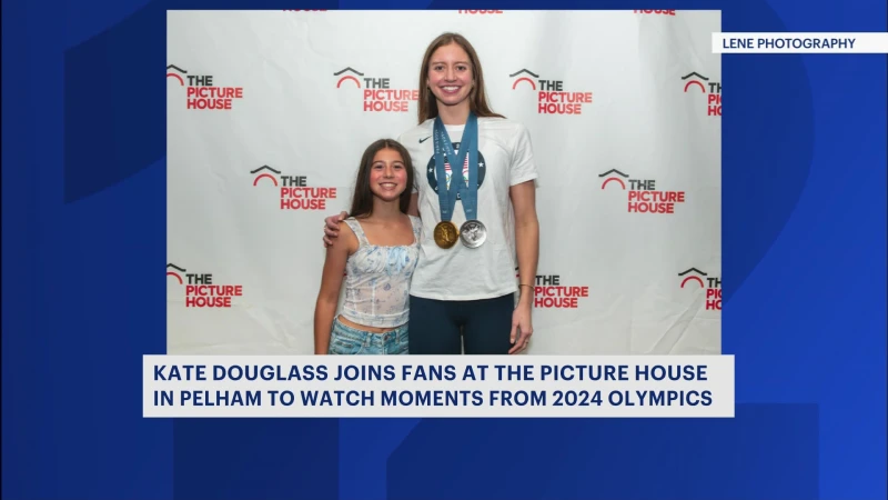 Story image: Olympic champion Kate Douglass returns to hometown in Westchester