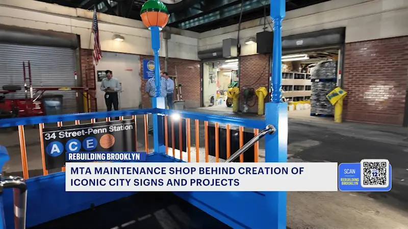 Story image: Built in Brooklyn: Inside the hidden MTA shop that created the Knicks' parade icon