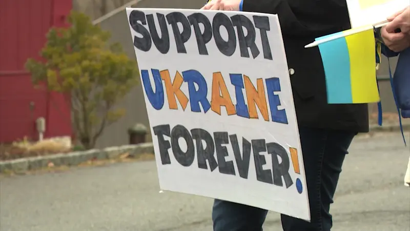 Story image: Rally in North Salem shows solidarity with Ukraine