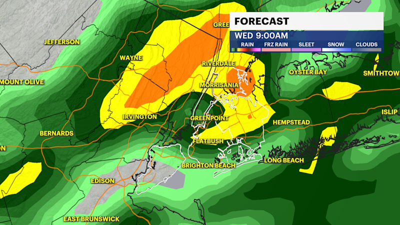 Story image: STORM WATCH: Wet start to the day; conditions improve with cooler temps for Brooklyn