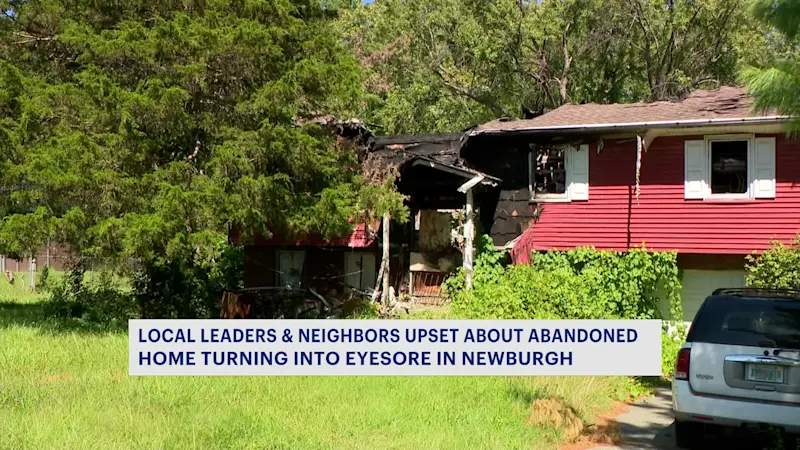 Story image: Neighbors frustrated as fire-damaged home remains abandoned nearly a year later