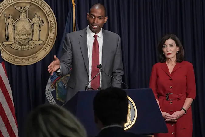Story image: Lt. Gov. Antonio Delgado announces run for governor, challenging Hochul