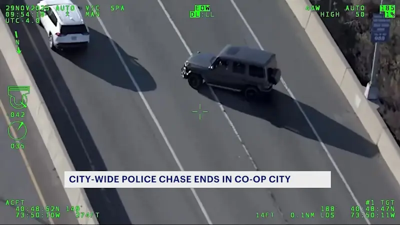 Story image: Dramatic police chase video shows car making U-turn on Hutchinson River Parkway